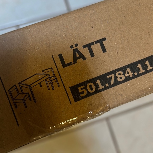 new in box - Latt Ikea kid table & 2 chair set. Past return date and never used. - Picture 2 of 4